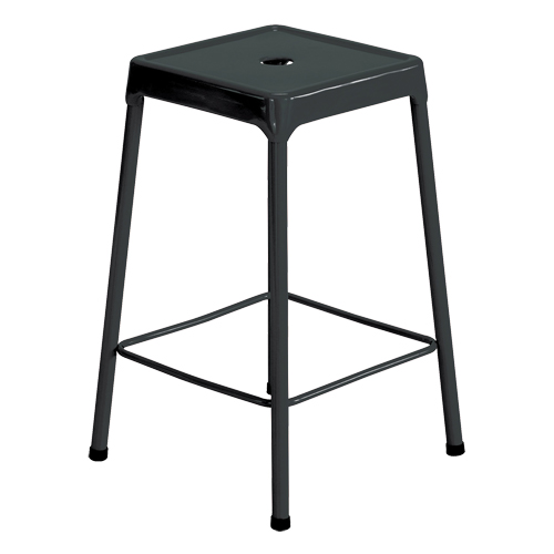 Counter Stool, Each, Black, Seat Material, Steel, Weight Capacity, 250 lbs., Overall Height, 25", Overall Width