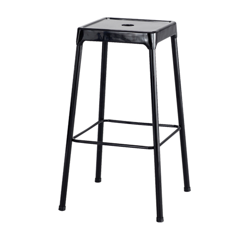 Bistro Stool, Each, Black, Seat Material, Steel, Weight Capacity, 250 lbs., Overall Height, 29", Overall Width