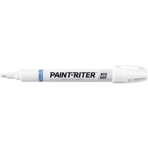 Paint-Riter™ Water-Based Paint Marker, Colour, White, Marker Type, Liquid, Marking Temperature Range, 40°F - 150°F (4°C - 66°C), Tip Size, 4.5 mm
