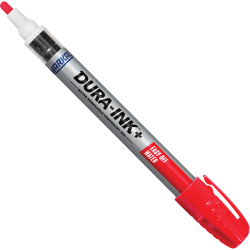 Dura-Ink+ Easy Off Water Paint Marker, Each, Red, Marker Type, Solid Stick, -50°F to 150°F (-46°C to 66°C)