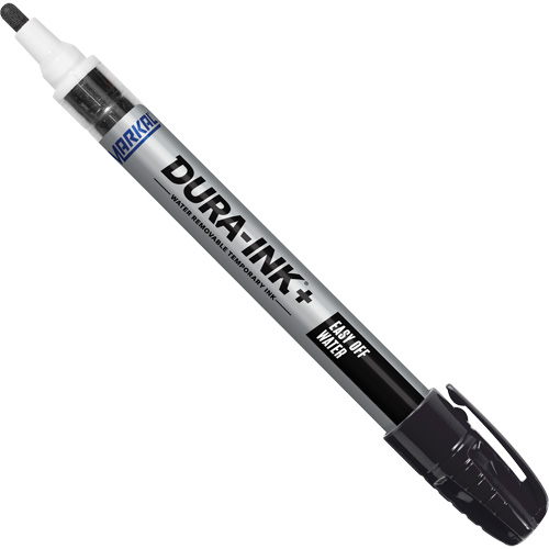 Dura-Ink+ Easy Off Water Paint Marker, Each, Black, Marker Type, Solid Stick, -50°F to 150°F (-46°C to 66°C)