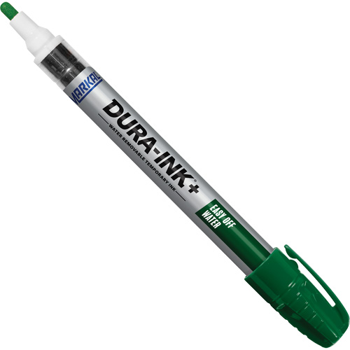 Dura-Ink+ Easy Off Water Paint Marker, Each, Green, Marker Type, Solid Stick, -50°F to 150°F (-46°C to 66°C)