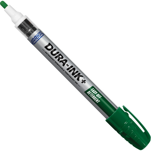Dura-Ink+ Easy Off Detergent Paint Marker, Each, Green, Marker Type, Solid Stick, -50°F to 150°F (-46°C to 66°C)