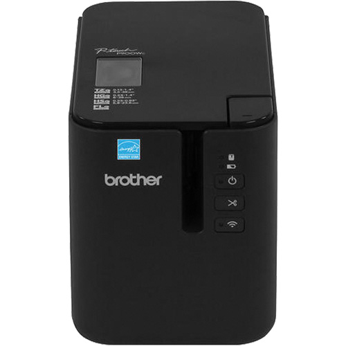 Industrial Label Printer with Wireless Connectivity, Type of Label Printer, Desktop, PC/Mac Compatibility, PC & Mac, Keyboard Type, None, Power Source, Plug-In/Battery Operated, Includes, Label Printer; Tape; AC Adapter; USB Cable; Power Cable; Printed Guides; Software, Maximum Print Resolution, 360 x 720 dpi