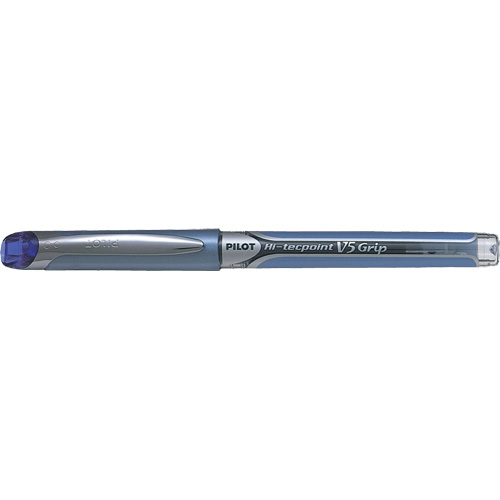Hi-Tecpoint Grip Pen, Ink Colour, Blue, Point Size, 0.5 mm, Grip, Rubberized, Style, Non Retractable