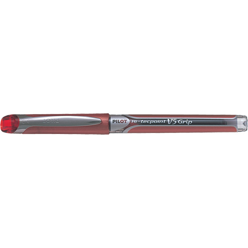 Hi-Tecpoint Grip Pen, Ink Colour, Red, Point Size, 0.5 mm, Grip, Rubberized, Style, Non Retractable