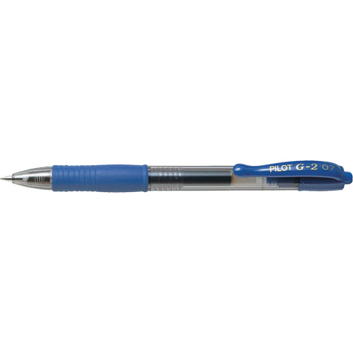 G2 Gel Pen, Ink Colour, Blue, Point Size, 0.7 mm, Grip, Rubberized, Style, Retractable