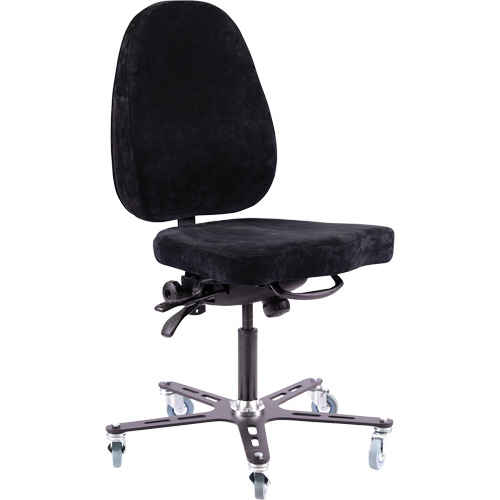 Colour, Black, Fabric, Weight Capacity, 280 lbs., Overall Width, 20", Overall Length, 18", Lifetime warranty on the chair frame and gas struts, 10 years on the mechanism, foam and fabrics, and 1 year on the wheels and glides, Standard(s) Met, ISO 15025:2016 (ISO 11611:2024: protective clothing for welding)| ASTM D6413 (NFPA 2112-2023: protection against flash fires)