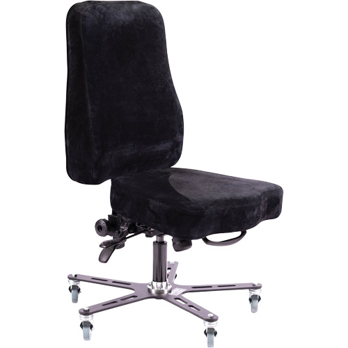 Colour, Black, Fabric, Weight Capacity, 350 lbs., Overall Width, 20", Overall Length, 18-1/4", Lifetime warranty on the chair frame and gas struts, 10 years on the mechanism, foam and fabrics, and 1 year on the wheels and glides