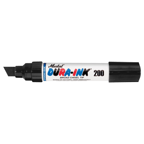 Dura-Ink® - #200 Marker, Each, Black, Tip Type, Chisel, Extra-Wide Chisel Tip, Brand, Markal® Dura-Ink®