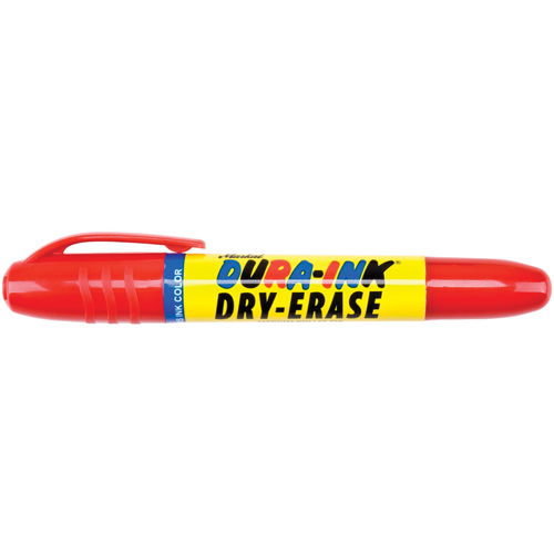 Dura-Ink® Dry Erase Ink Markers, Each, Red, Tip Type, Bullet