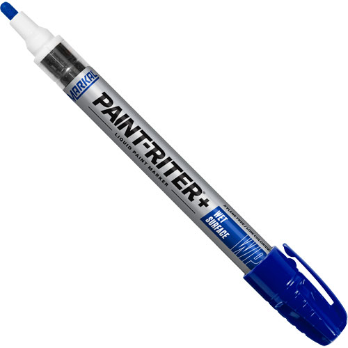 Paint-Riter®+ Wet Surface Paint Marker, Each, Blue, Marker Type, Liquid,  -50°F to 150°F