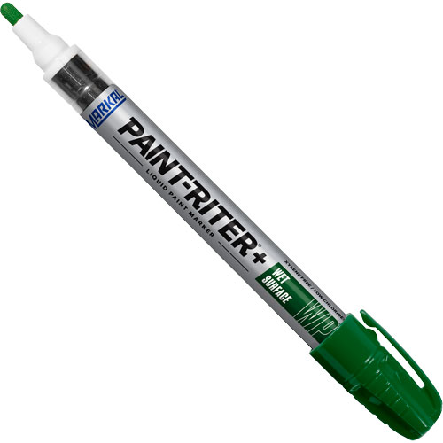 Paint-Riter®+ Wet Surface Paint Marker, Each, Green, Marker Type, Liquid,  -50°F to 150°F