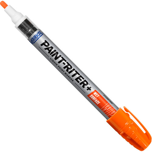 Paint-Riter®+ Wet Surface Paint Marker, Each, Orange, Marker Type, Liquid,  -50°F to 150°F
