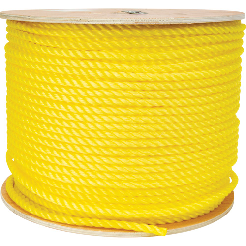 3/8" Braided Yellow Rope, Fibre Material, Polypropylene, Length, 630'