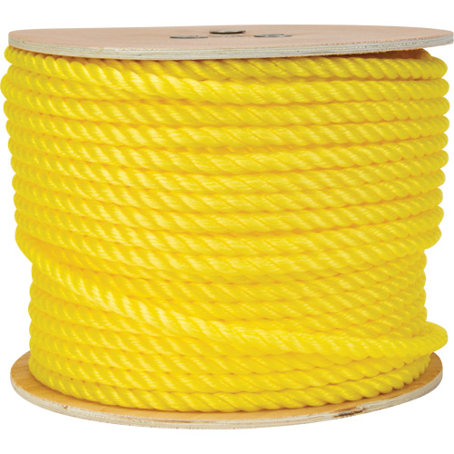 1/2" Braided Yellow Rope, Fibre Material, Polypropylene, Length, 335'