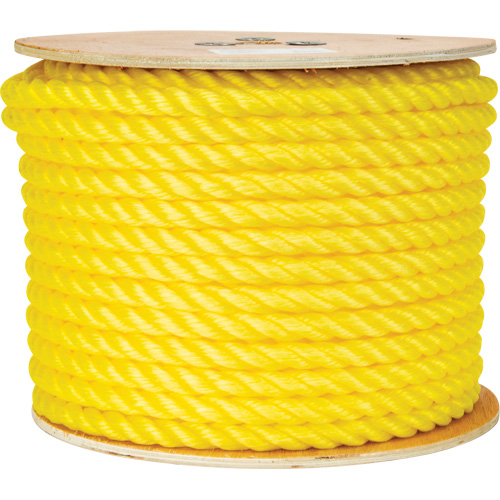 5/8" Braided Yellow Rope, Fibre Material, Polypropylene, Length, 200'