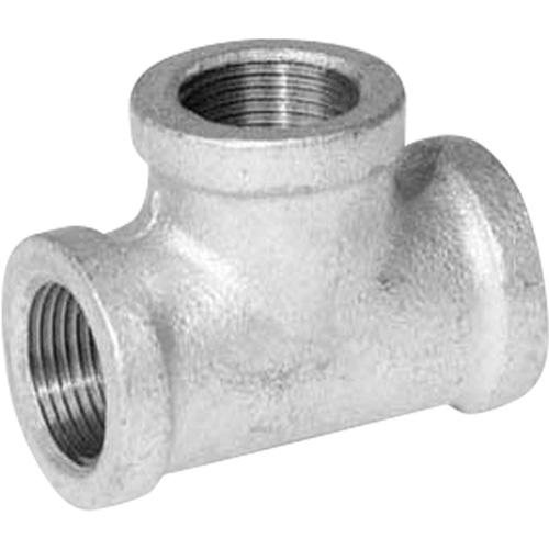 #150 Tee Pipe Fitting, Material, Galvanized/Malleable Iron, Diameter, 1/8"