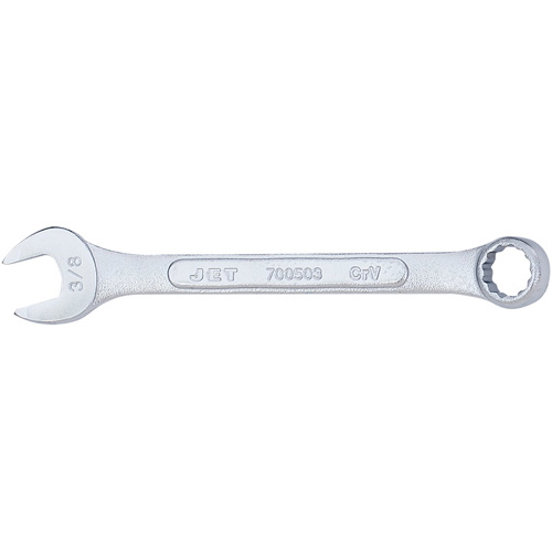 Raised Panel Combination Wrench, Each, 4-1/2", Size, 3/8", Finish, Chrome, Handle Type, Plain