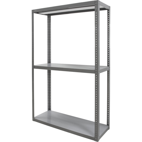 Heavy-Duty Shelving, Each, Starter, No. of Shelves, 3, Shelf Capacity, 3000 lbs., Material, Steel, Width, Grey, Weight, 171 lbs., Manufacturer's Warranty