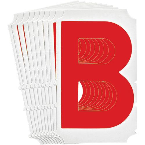 Quick-Align® Individual Gothic Number and Letter Labels, Character, B, Colours, Red, Character Height, 4"