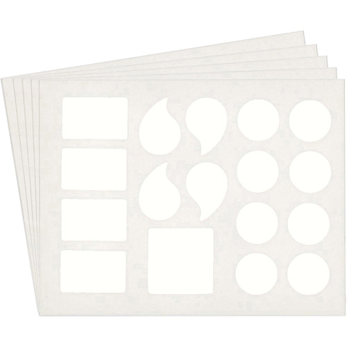 Quick-Align® Individual Gothic Number & Letter Labels, Pack of 5, Assorted Punctuation, Colours, White, Character Height, 4", Package, Qty/Pkg., 10