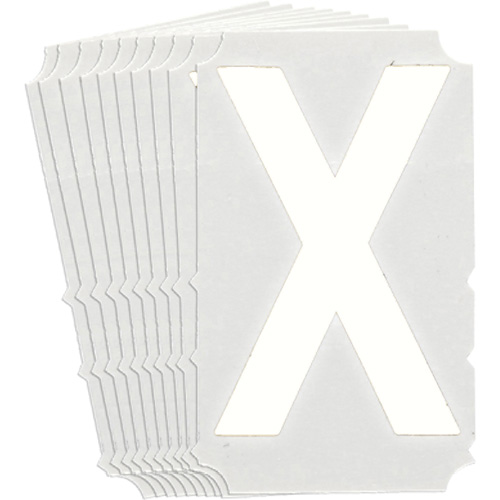 Quick-Align® Individual Gothic Number & Letter Labels, Pack of 10, X, Colours, White, Character Height, 4"