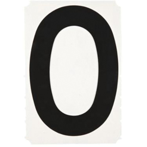 Quick-Align® Individual Gothic Number and Letter Labels, Pack of 10, 0, Colours, Black, Character Height, 6"
