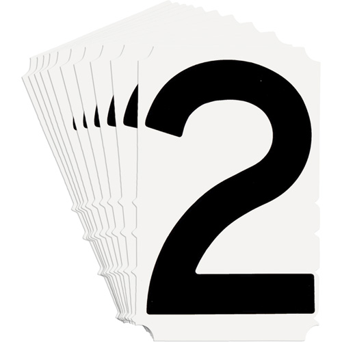 Quick-Align® Individual Gothic Number and Letter Labels, Pack of 10, 2, Colours, Black, Character Height, 6"