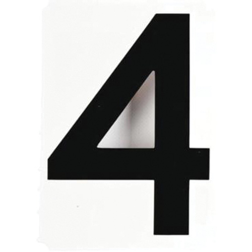 Quick-Align® Individual Gothic Number and Letter Labels, Pack of 10, 4, Colours, Black, Character Height, 6"