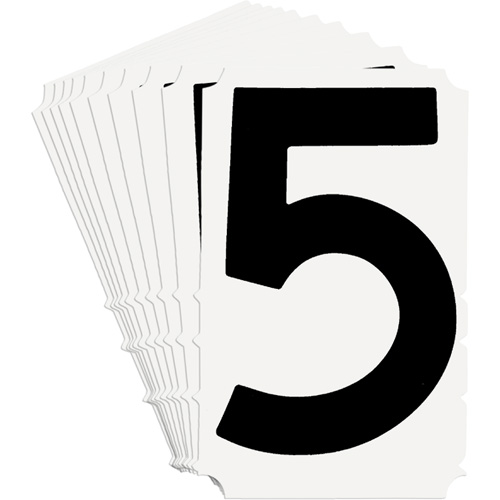 Quick-Align® Individual Gothic Number and Letter Labels, Pack of 10, 5, Colours, Black, Character Height, 6"