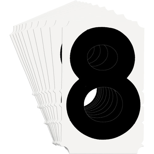 Quick-Align® Individual Gothic Number and Letter Labels, Pack of 10, 8, Colours, Black, Character Height, 6"