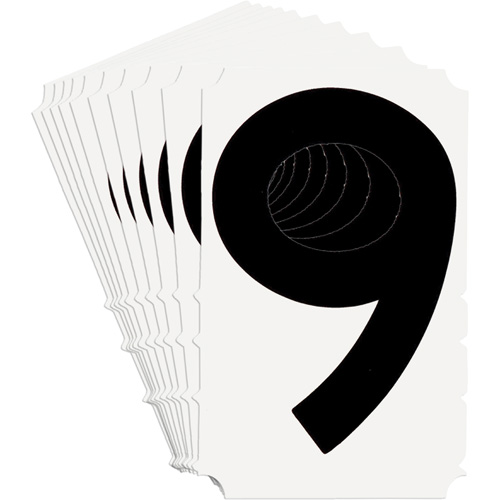 Quick-Align® Individual Gothic Number and Letter Labels, Pack of 10, 9, Colours, Black, Character Height, 6"