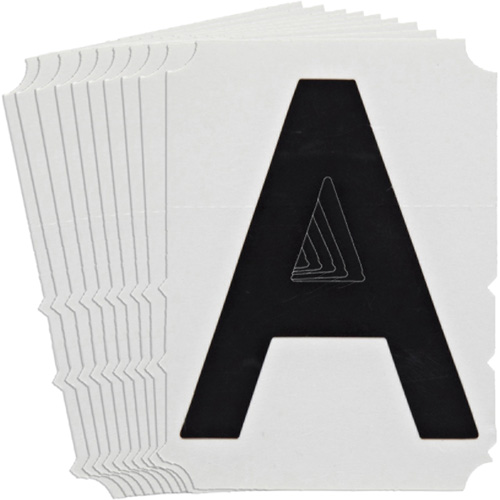 Quick-Align® Individual Gothic Number and Letter Labels, Pack of 10, A, Colours, Black, Character Height, 6"