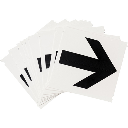 Quick-Align® Individual Gothic Number and Letter Labels, Pack of 10, Arrow Symbol, Colours, Black, Character Height, 6"