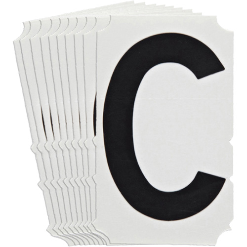 Quick-Align® Individual Gothic Number and Letter Labels, Pack of 10, C, Colours, Black, Character Height, 6"