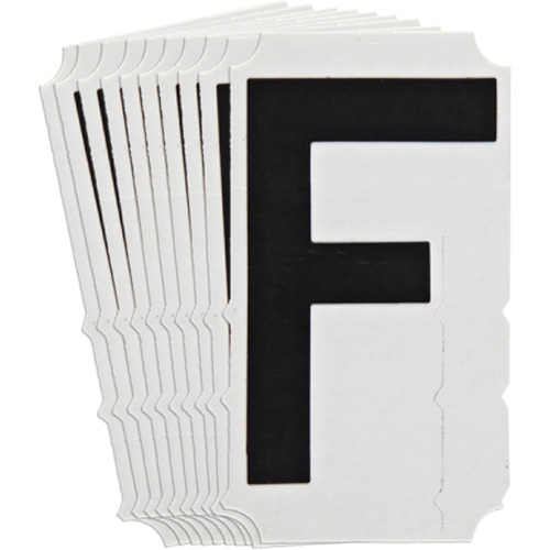 Quick-Align® Individual Gothic Number and Letter Labels, Pack of 10, F, Colours, Black, Character Height, 6"