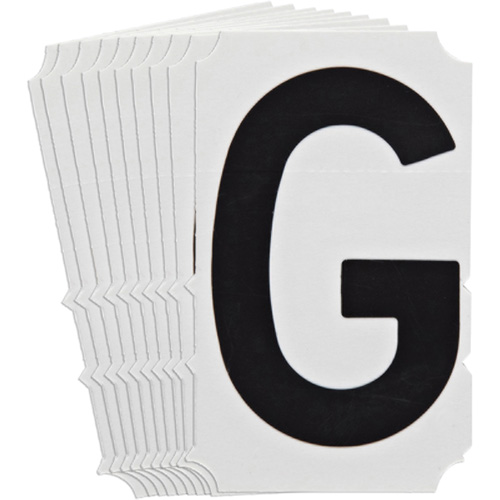 Quick-Align® Individual Gothic Number and Letter Labels, Pack of 10, G, Colours, Black, Character Height, 6"