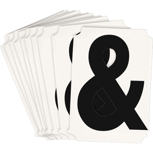 Quick-Align® Individual Number and Letter Labels, Pack of 10, Ampersand (&), Colours, Black, Character Height, 4"