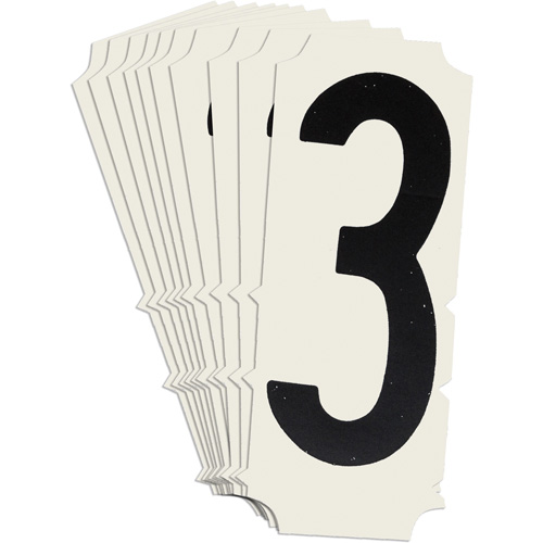 Condensed Quick-Align® Individual Gothic Number and Letter Labels, Pack of 10, 3, Colours, Black, Character Height, 2"