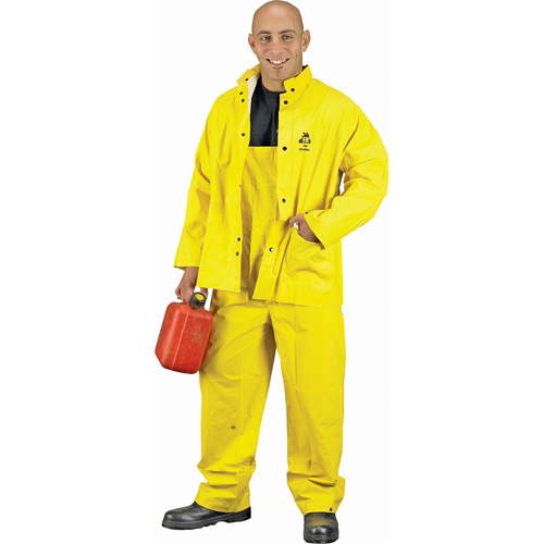 Lightweight Flame Retardant Rainsuit, Size, Large, Colour, High Visibility Yellow, Standard(s) Met, None, Thickness, 0.35 mm