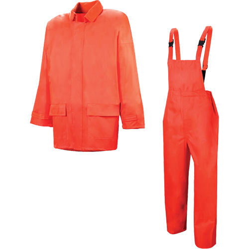 Storm Durable Light-Weight Traffic Rain Suits, Colour, High Visibility Orange, Reflective Stripe Colour, Yellow, Size, 4X-Large, Material