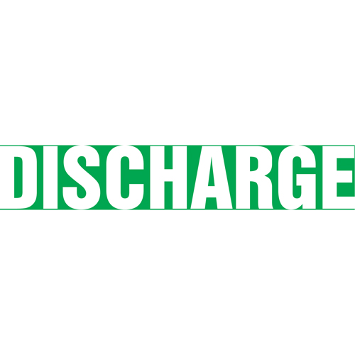 Snap Tite™ Pipe Markers, 12" W x 19" H, 3-1/4" - 5" Pipe Dia., White on Green