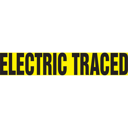 Snap Tite™ Pipe Markers, 12" W x 19" H, 3-1/4" - 5" Pipe Dia., Black on Yellow