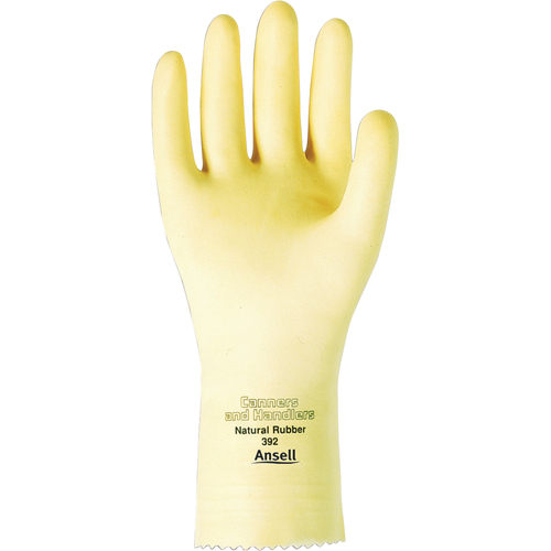 VersaTouch® 392 Gloves, Size Small/6.5, 12" L, Rubber Latex, 20-mil