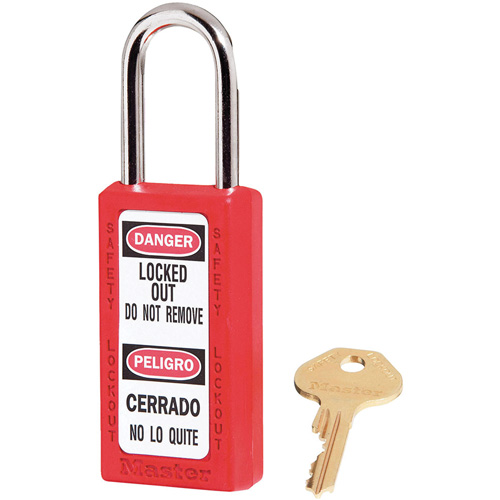 411 Series Zenex™ Padlocks - Set of Twelve, Box of 12, Safety Padlock, Body Width, 1-1/2", Shackle Diameter, 1/4", Shackle Clearance Height, 1-1/2", Shackle Clearance Width, 3"