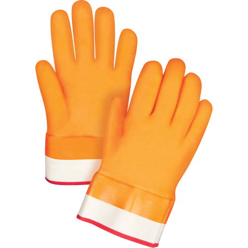 Winter-Lined Chemical-Resistant Gloves, Pair, Large/9, Length, 10", Thickness, Winter Weight, Cuff Style, Safety, Shell Material, EN388 Level 1, Abrasion Resistance Rating, EN388 Level 4, Tearing Strength Rating