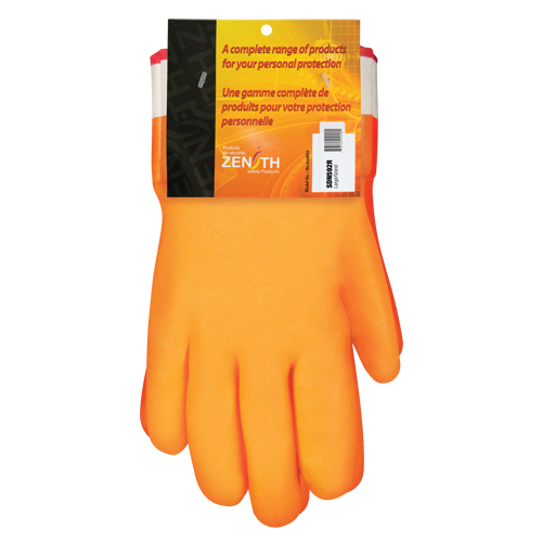 Winter-Lined Chemical-Resistant Gloves, Pair, 9, Length, 10", Thickness, Heavy Weight, Cuff Style, Safety, Shell Material, 1 Year Limited