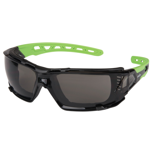 Z2500 Series Safety Glasses with Foam Gasket, Each, Meets/Exceeds CSA Z94.3/ANSI Z87+, Lens Tint, Grey/Smoke, Lens Coating, Anti-Scratch, 1 Year Limited