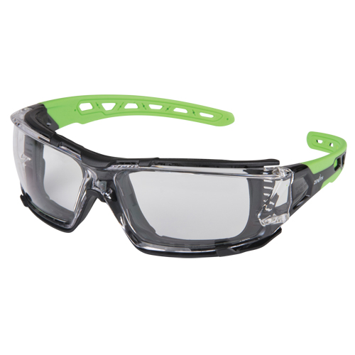 Z2500 Series Safety Glasses with Foam Gasket, Each, Meets/Exceeds CSA Z94.3/ANSI Z87+, Lens Tint, Clear, Lens Coating, Anti-Fog, 1 Year Limited